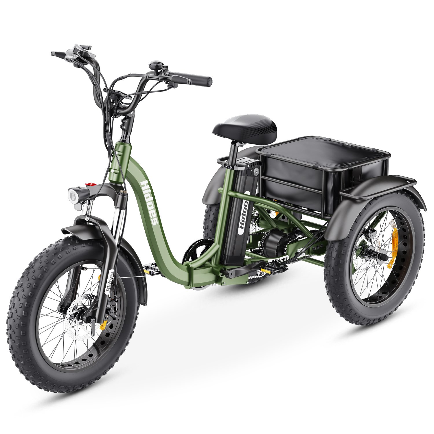 hidoes et1 foldable electric tricycle | 750w motor, 20ah battery & 20" fat tires hidoes et1 foldable electric tricycle | 750w motor, 20ah battery & 20" fat tires