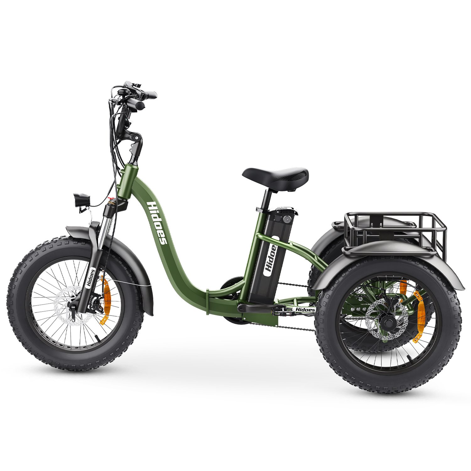 hidoes et1 foldable electric tricycle | 750w motor, 20ah battery & 20" fat tires hidoes et1 foldable electric tricycle | 750w motor, 20ah battery & 20" fat tires