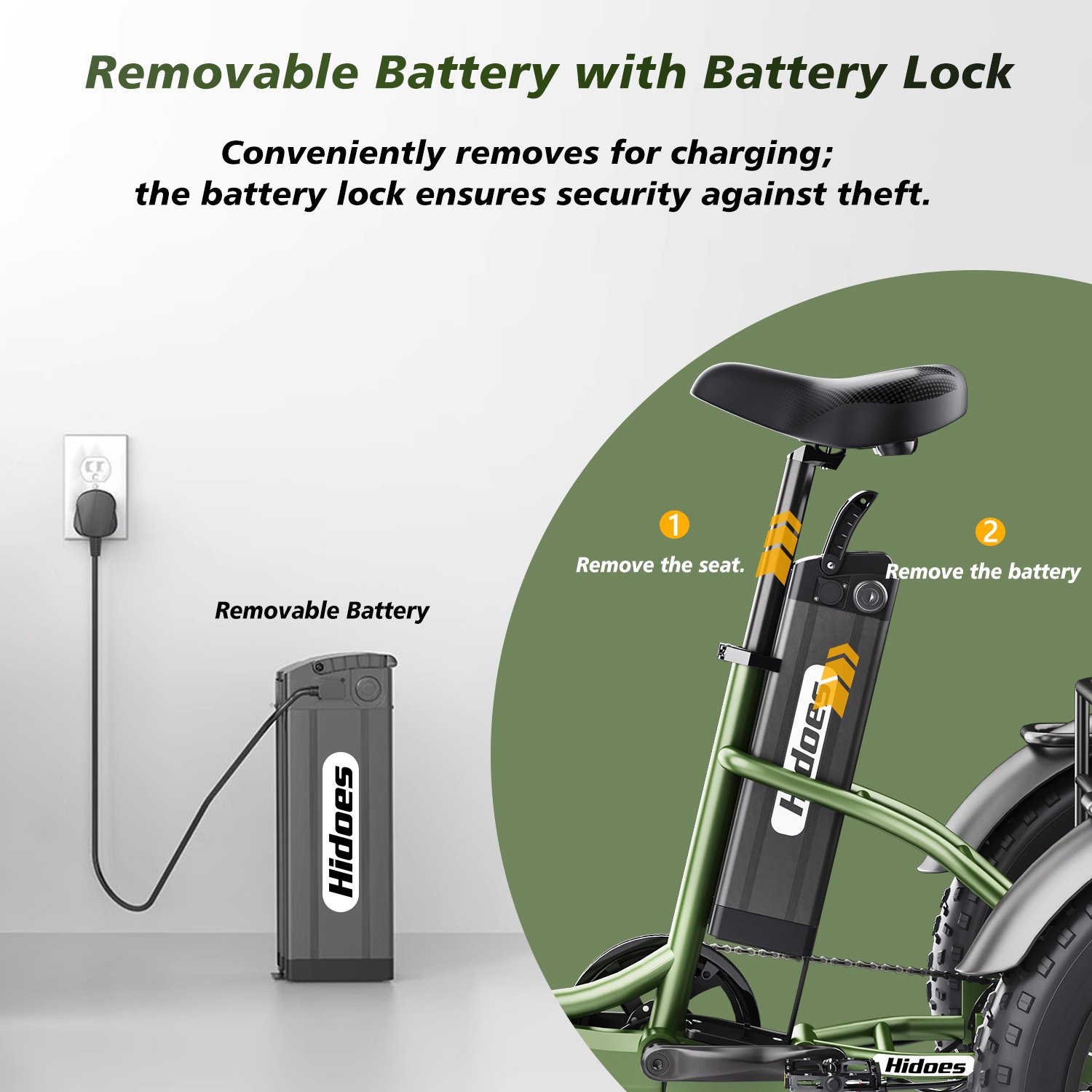 hidoes et1 foldable electric tricycle | 750w motor, 20ah battery & 20" fat tires hidoes et1 foldable electric tricycle | 750w motor, 20ah battery & 20" fat tires