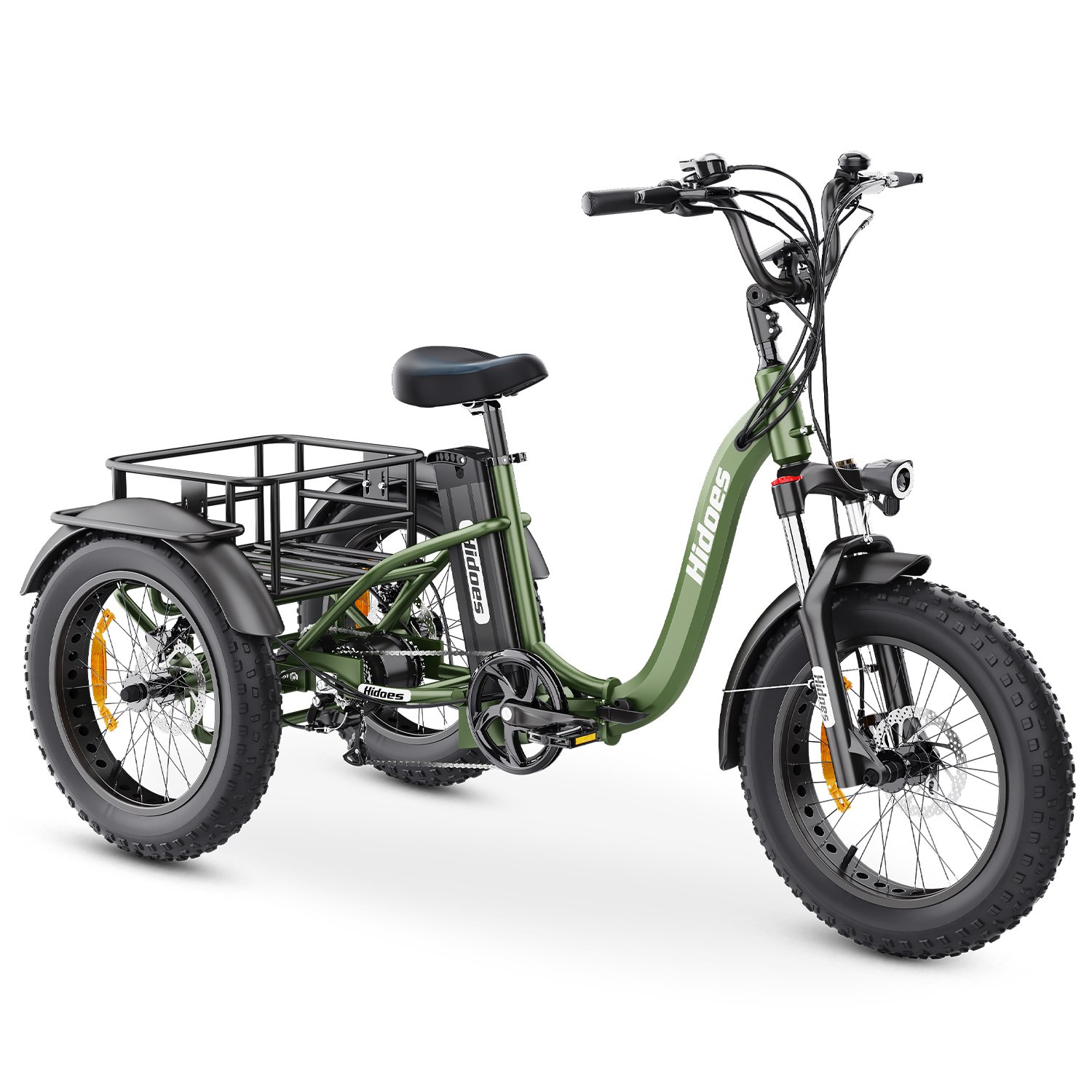 hidoes et1 foldable electric tricycle | 750w motor, 20ah battery & 20" fat tires hidoes et1 foldable electric tricycle | 750w motor, 20ah battery & 20" fat tires