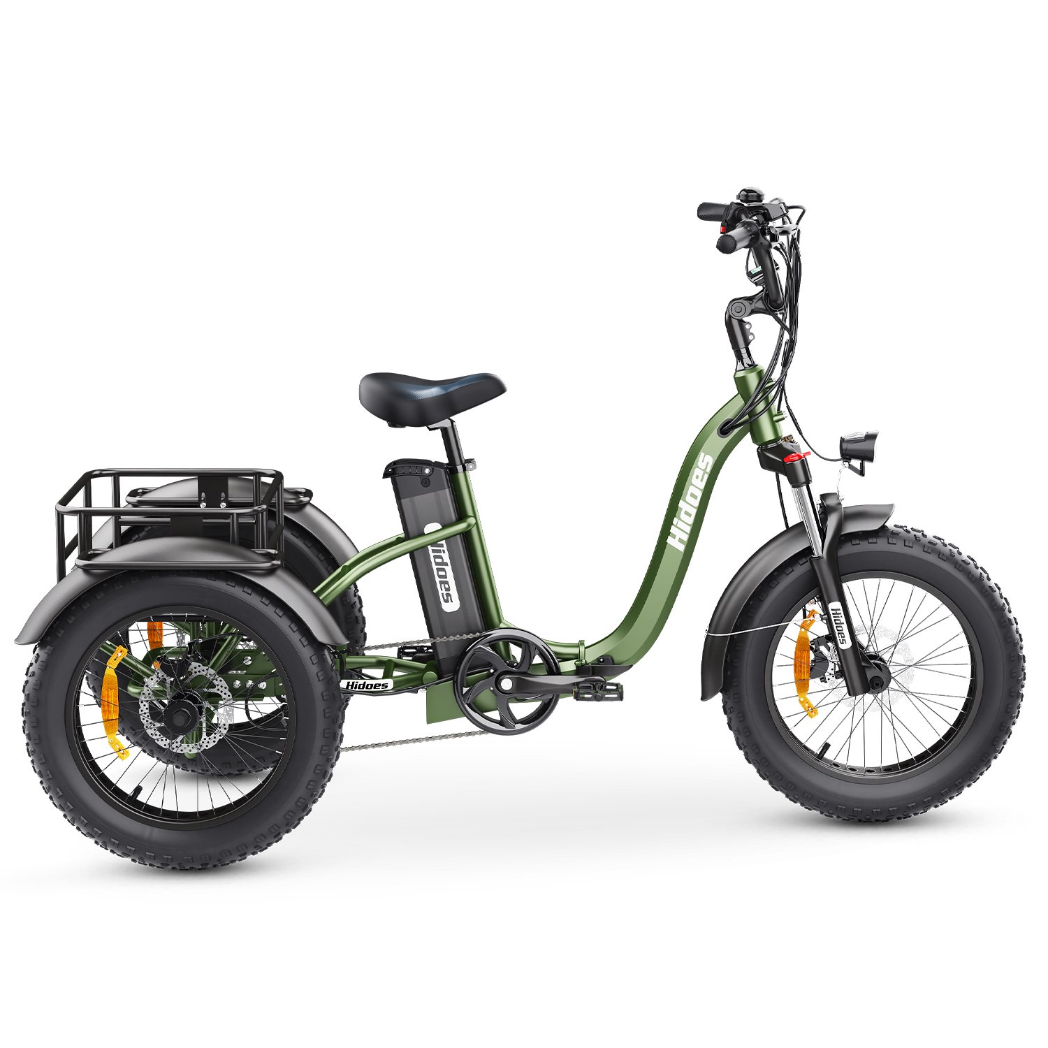 hidoes et1 foldable electric tricycle | 750w motor, 20ah battery & 20" fat tires hidoes et1 foldable electric tricycle | 750w motor, 20ah battery & 20" fat tires