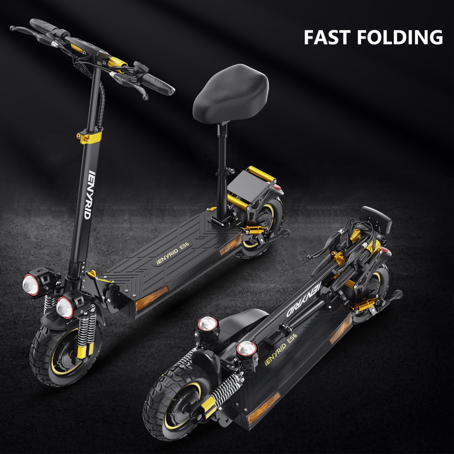 ienyrid es6 dual motor electric scooter — 2000w, 48v/20.8ah, 10" off road tires ienyrid es6 dual motor electric scooter — 2000w, 48v/20.8ah, 10" off road tires